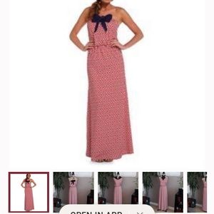 NWT Mudpie 3 Way Maxi Dress M NAVY Orange sexy Beach Vacation. 
Gorgeous dress!